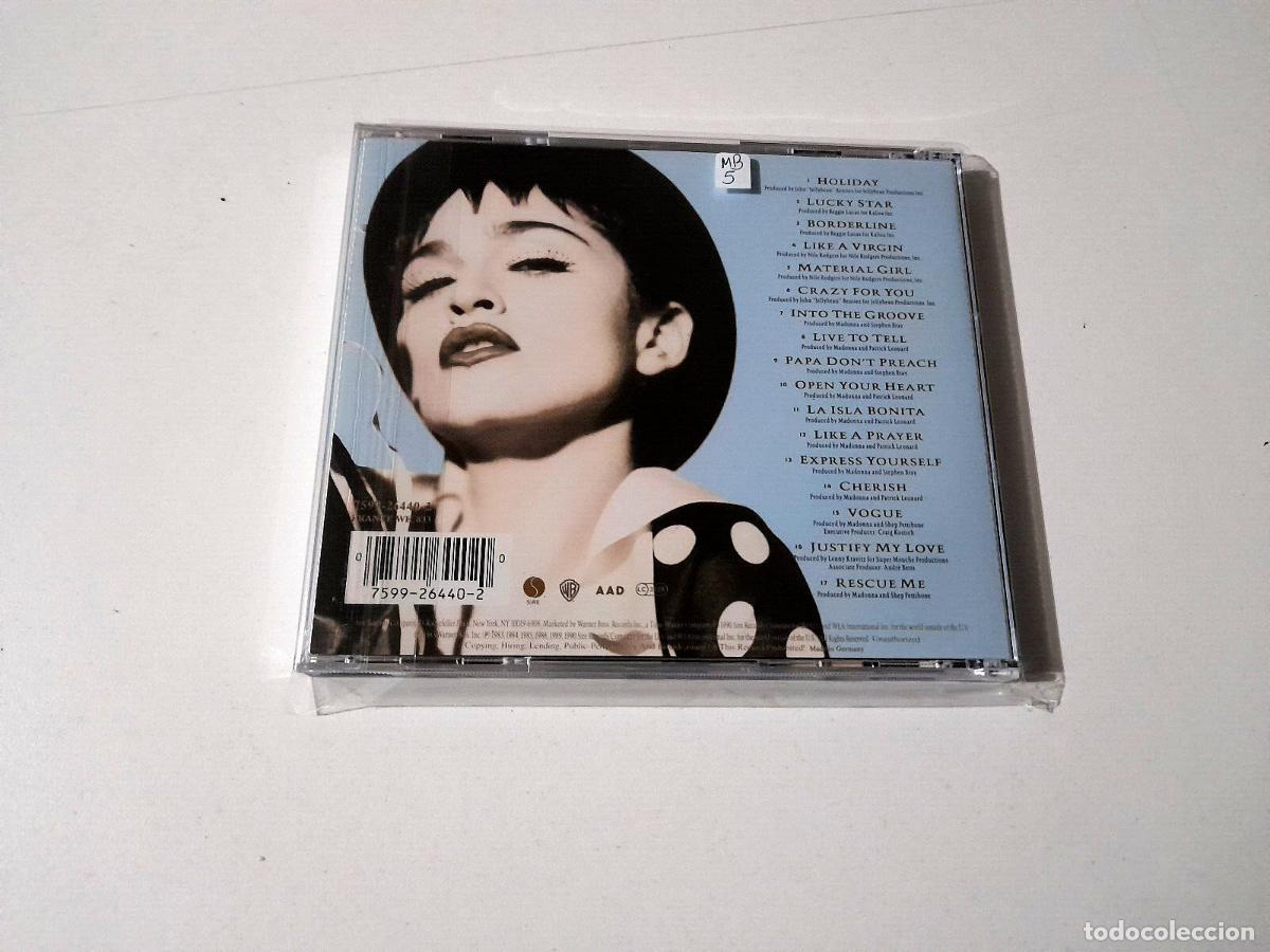 CDs de m&uacute;sica: MADONNA &rdquo;THE IMMACULATE COLLECTION&rdquo; CD 17 TRACKS - Foto 2