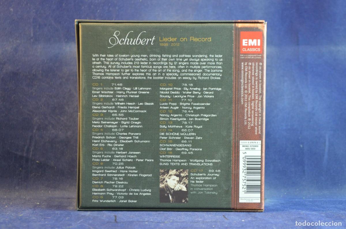 CDs de m&uacute;sica: SCHUBERT - LIEDER ON RECORD 1898-2012 - 17 CD - Foto 2
