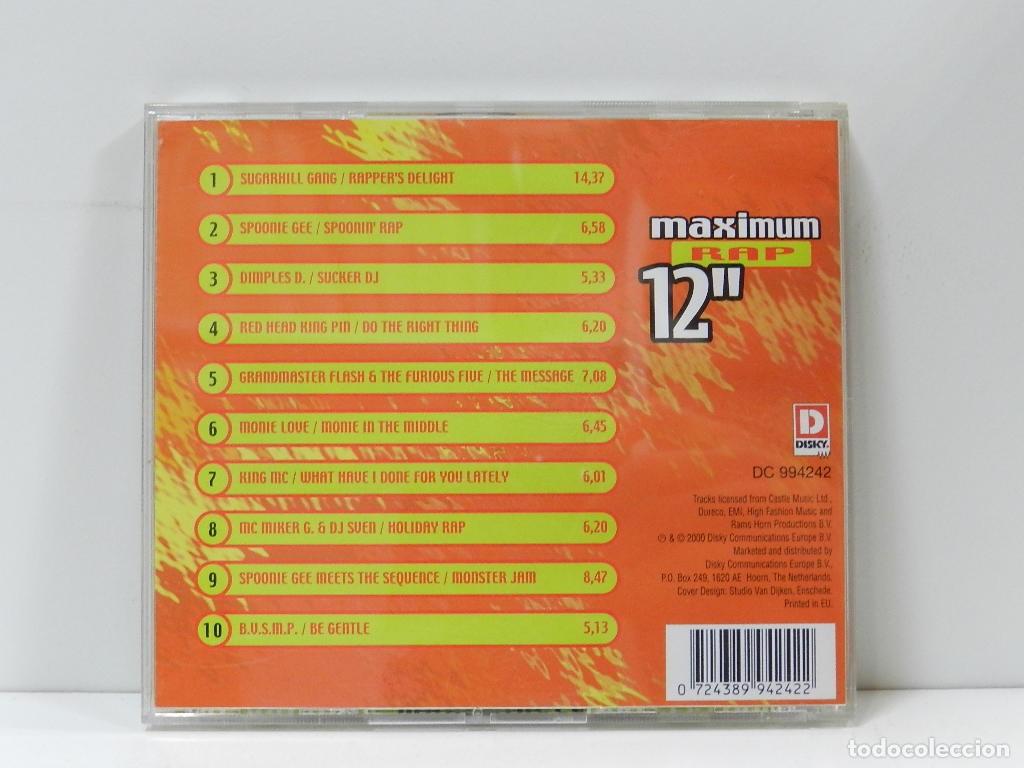 CDs de m&uacute;sica: DISCO CD. Maximum Rap 12&rdquo;. COMPACT DISC. - Foto 2