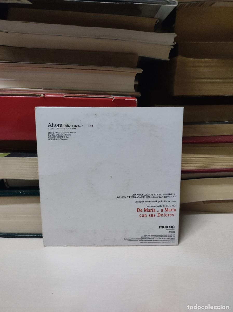 CDs de m&uacute;sica: Mar&iacute;a Jim&eacute;nez &ndash; Ahora - Foto 2