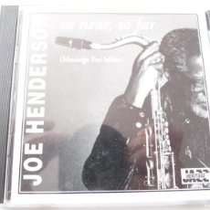 CDs de Música: CD JAZZ JOE HENDERSON SO NEAR, SO FAR MUSINGS FOR MILES REF: 3-58