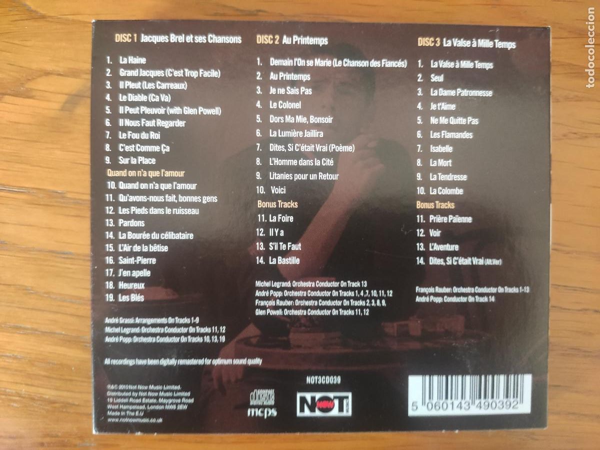 CDs de m&uacute;sica: Jacques BREL je taime 3 Cds - Foto 2