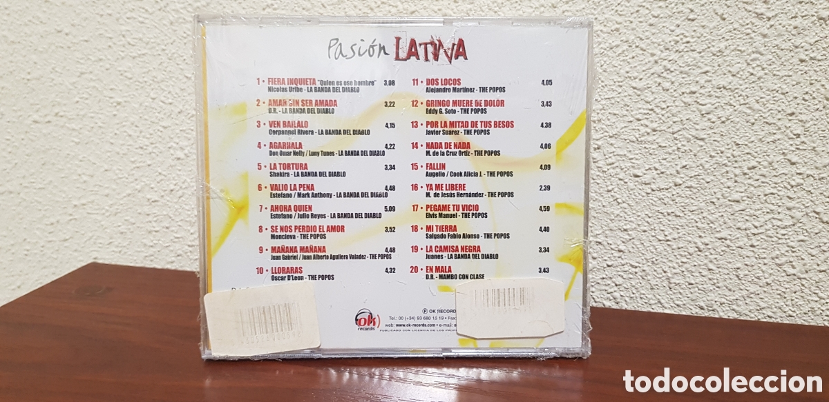 CDs de m&uacute;sica: CD PASI&Oacute;N LATINA (PRECINTADO) - Foto 2