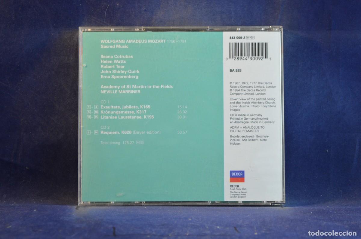 CDs de m&uacute;sica: MOZART - REQUIEM - ASMIF MARRINER - 2 CD - Foto 2