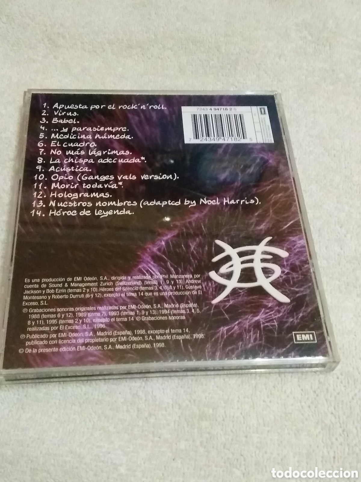 CDs de m&uacute;sica: H&Eacute;ROES DEL SILENCIO - RAREZAS / CD A&Ntilde;O 1998 - Foto 4