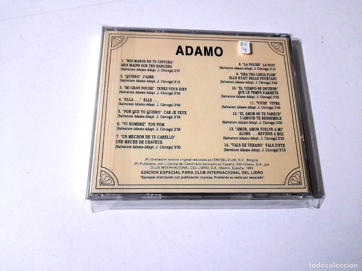 CDs de m&uacute;sica: ADAMO &rdquo;LOS 60 DE LOS 60&rdquo; CD 14 TRACKS - Foto 2
