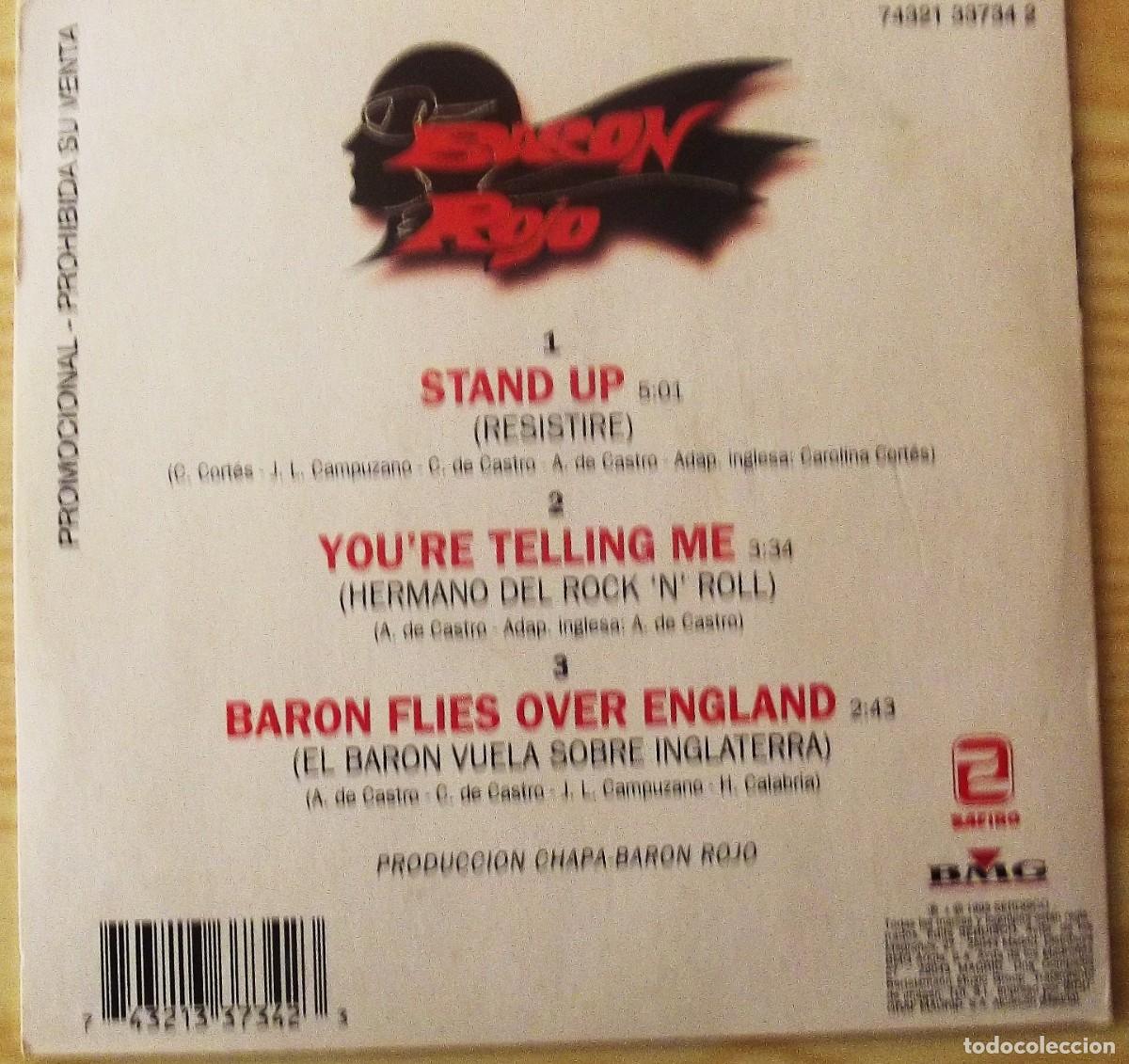 CDs de m&uacute;sica: CD single Baron Rojo - Foto 2