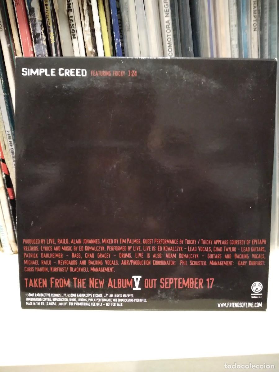 CDs de m&uacute;sica: Live-Simple Creed-Cd Single Promo- - Foto 2