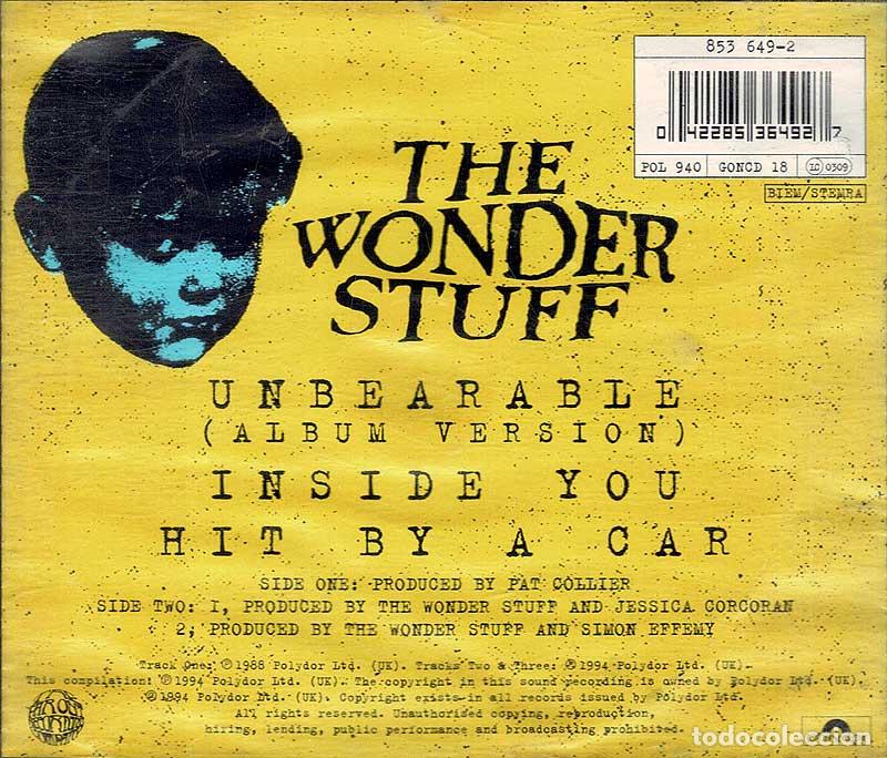 CDs de m&uacute;sica: The Wonder Stuff - Unbearable. CD - Foto 2