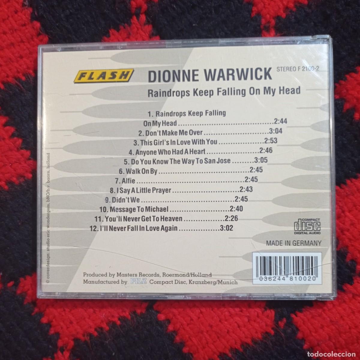 CDs de m&uacute;sica: DIONNE WARWICK RAINDROPS KEEP FALLING ON MY HEAD (CD) - Foto 2