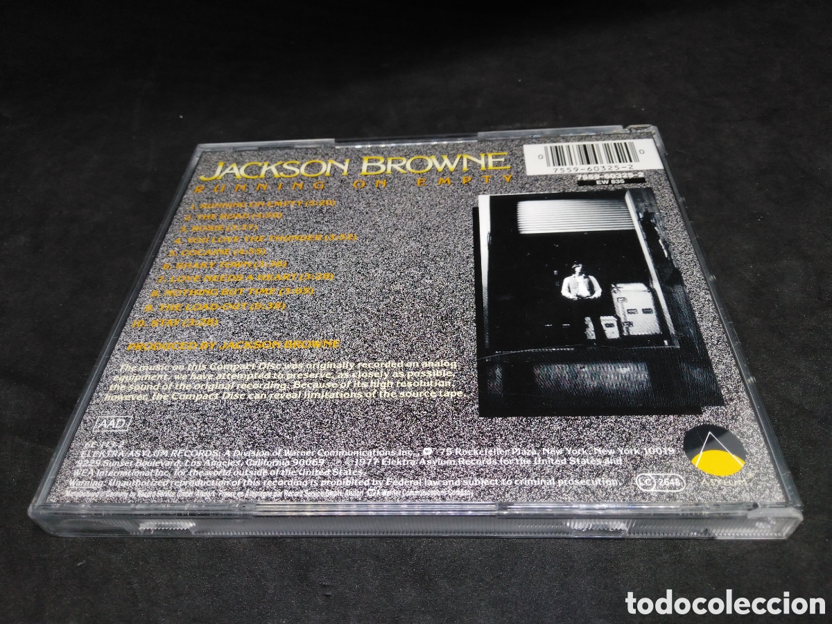 CDs de m&uacute;sica: JACKSON BROWNE - RUNNING ON EMPTY - CD - 1977 - DISCO VERIFICADO - Foto 2