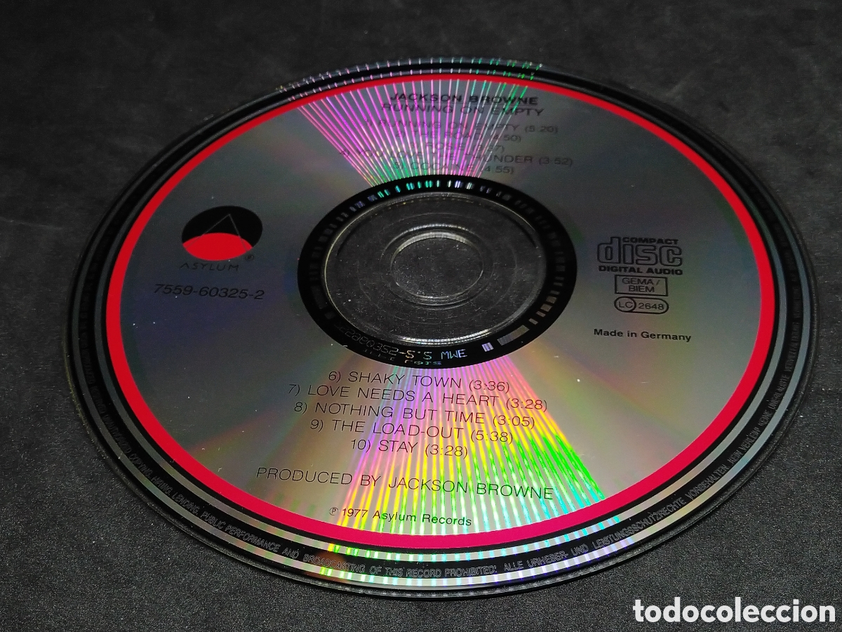 CDs de m&uacute;sica: JACKSON BROWNE - RUNNING ON EMPTY - CD - 1977 - DISCO VERIFICADO - Foto 7