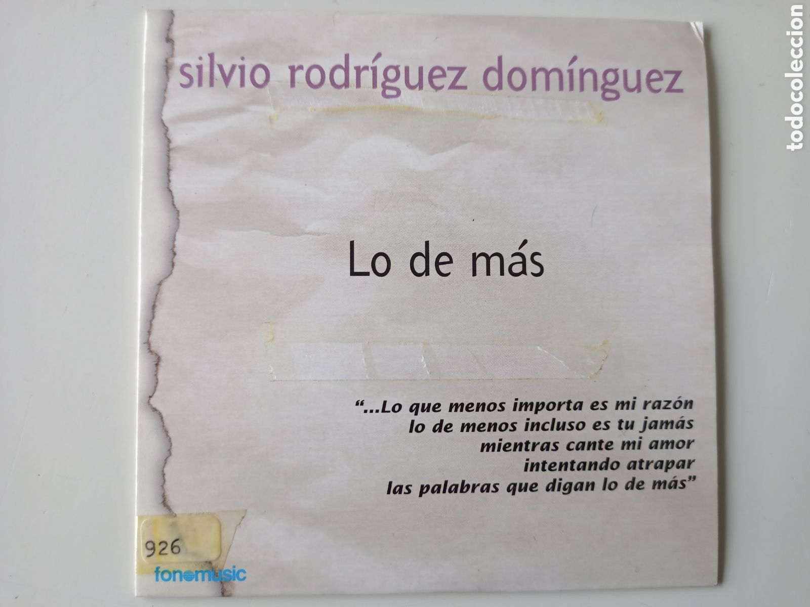CDs de m&uacute;sica: Silvio Rodr&iacute;guez - Lo de m&aacute;s (single cd) - Foto 1
