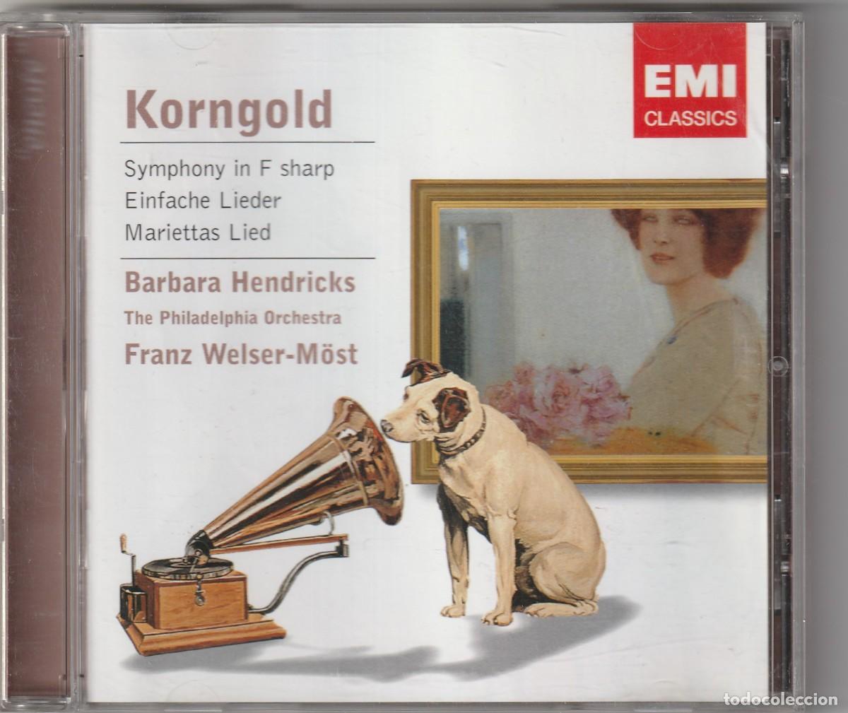 CDs de m&uacute;sica: KORNGOLD - SYMPHONY IN F SHARP (CD EMI 2004) BARBARA HENDRICKS - Foto 1