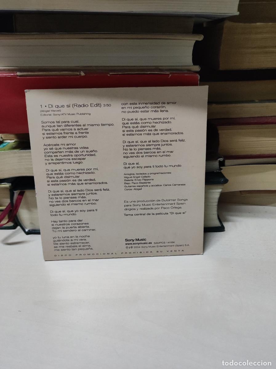 CDs de m&uacute;sica: Abigail &ndash; Di que si - Foto 2