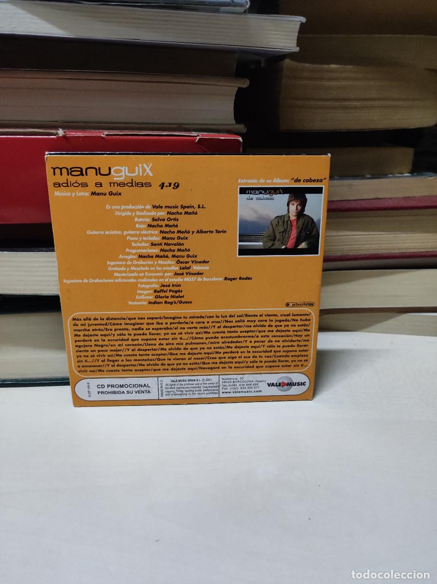 CDs de m&uacute;sica: Manu Guix &ndash; Adi&oacute;s A Medias - Foto 2