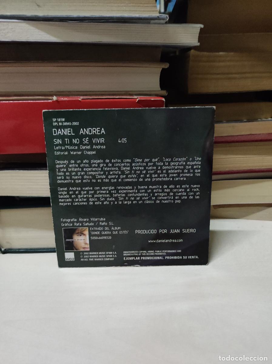 CDs de m&uacute;sica: Daniel Andrea &ndash; Sin Ti No S&eacute; Vivir - Foto 2