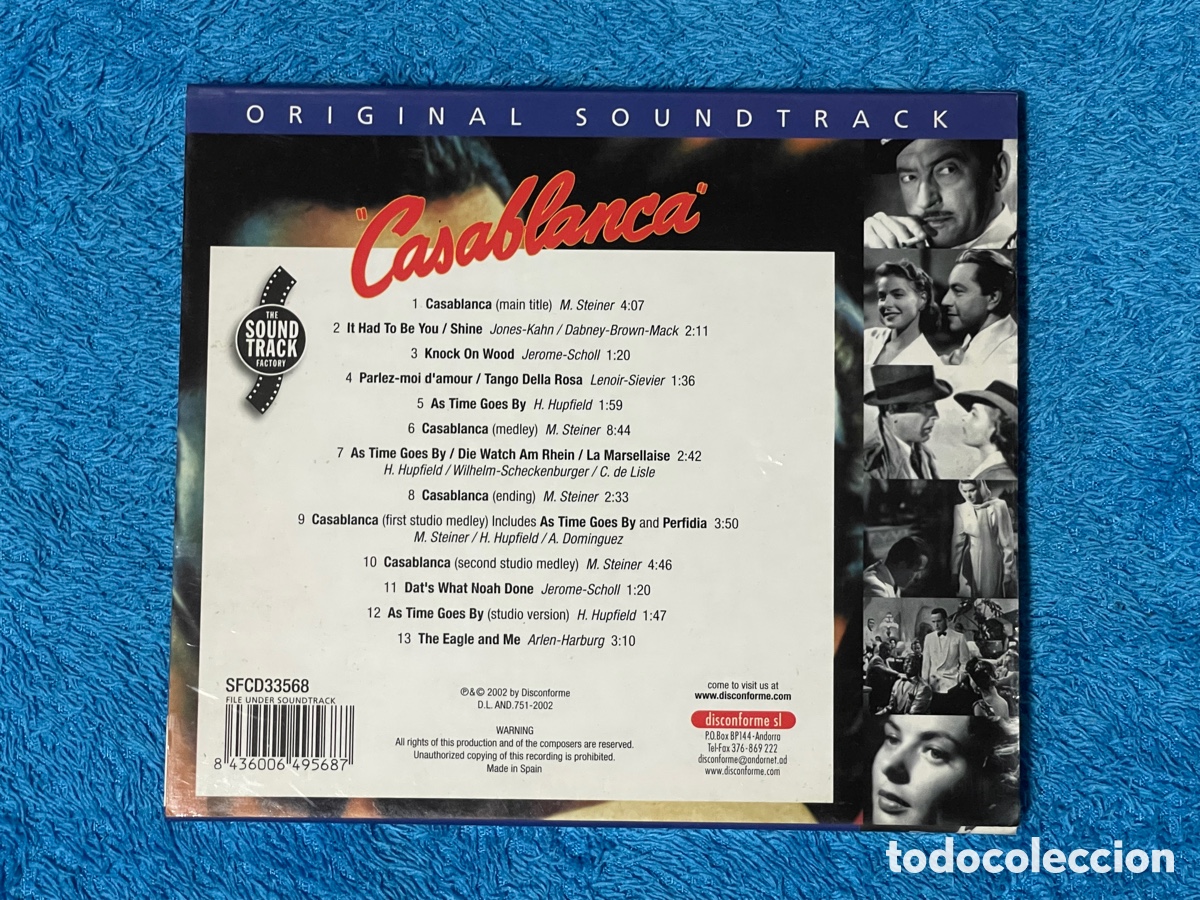 CDs de m&uacute;sica: CD BSO CASABLANCA - MAX STEINER. ED. 2002 - Foto 2