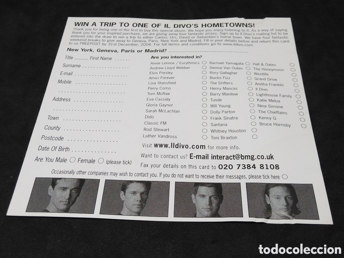 CDs de m&uacute;sica: IL DIVO - IL DIVO - CD - DISCO VERIFICADO - 2004 - Foto 9
