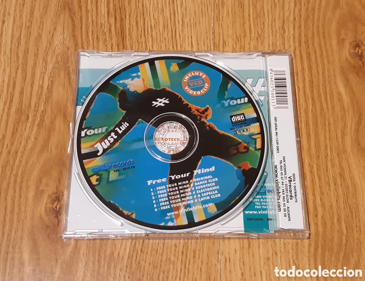 CDs de m&uacute;sica: Cd maxi Just Luis free your mind 2002 nuevo - Foto 2