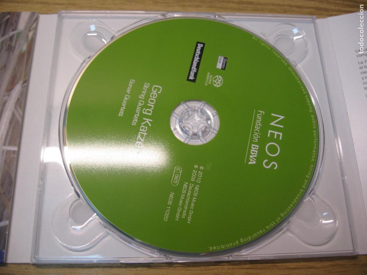 CDs de m&uacute;sica: CD. GEORG KATZER. STRING QUARTETS. CD. NEOS. FUNDACION BBVA. 2010 - Foto 5