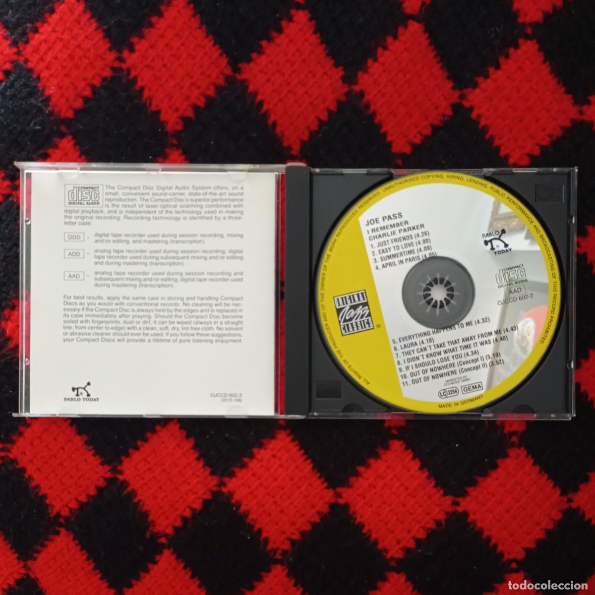 CDs de m&uacute;sica: JOE PASS: I REMEMBER CHARLIE PARKER (CD) - Foto 3