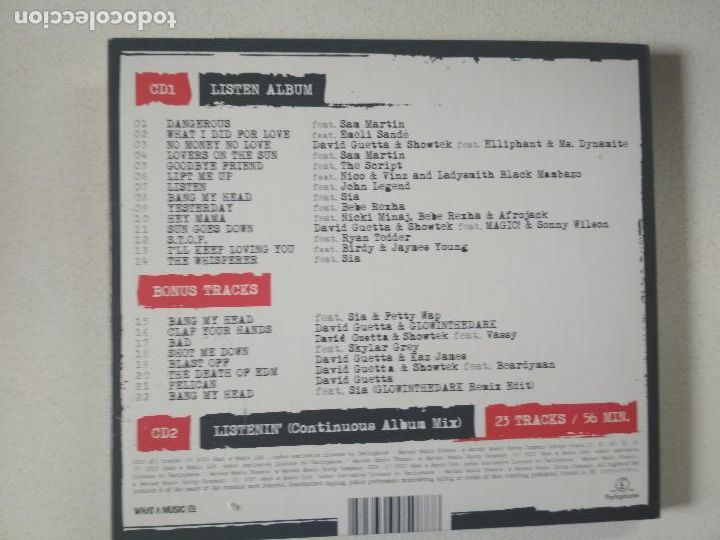 CDs de m&uacute;sica: David Guetta &lrm;&ndash; Listen Again 2 cds - Foto 5
