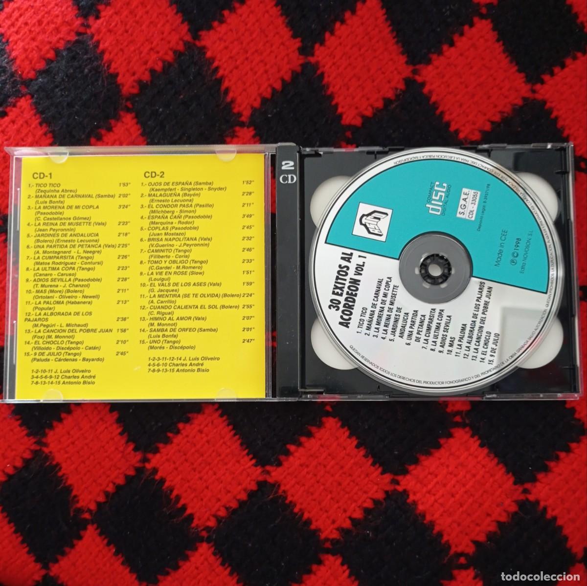 CDs de m&uacute;sica: 30 EXITOS AL ACORDE&Oacute;N (2 CD) - Foto 3