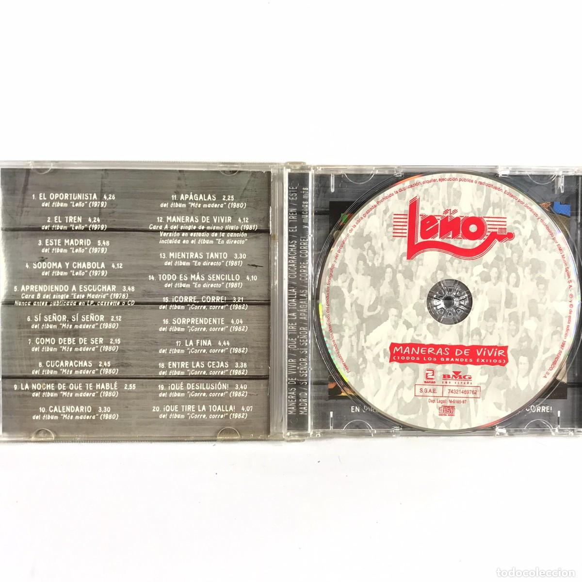 CDs de m&uacute;sica: Le&ntilde;o ● Maneras De Vivir (Todos Los Grandes &Eacute;xitos) ● CD, Compilation - Foto 2