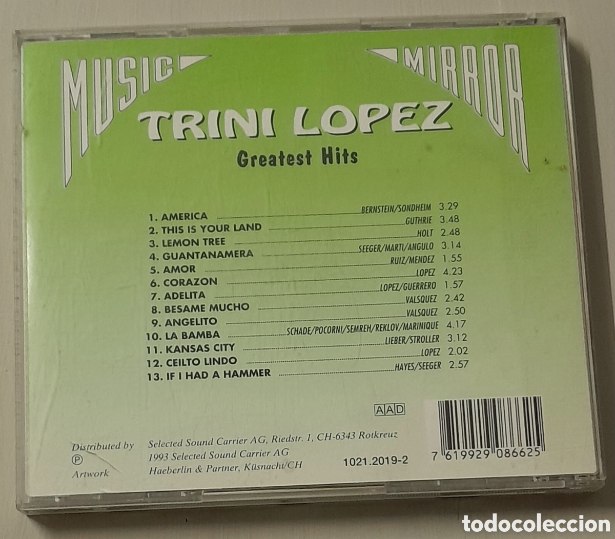 CDs de m&uacute;sica: TRINI LOPEZ - GREATEST HITS - Foto 2