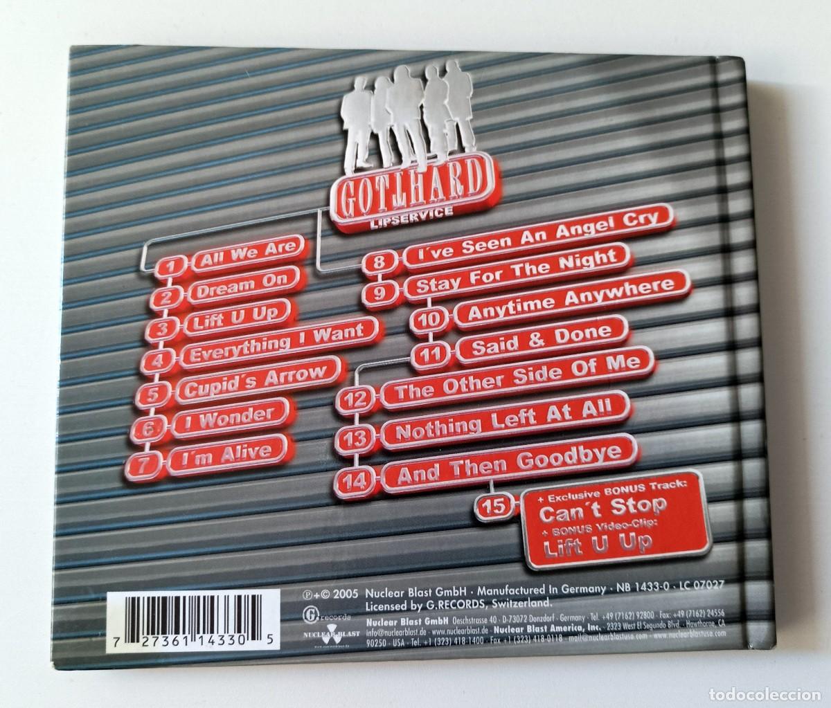 CDs de m&uacute;sica: CD GOTTHARD - LIPSERVICE - Foto 3