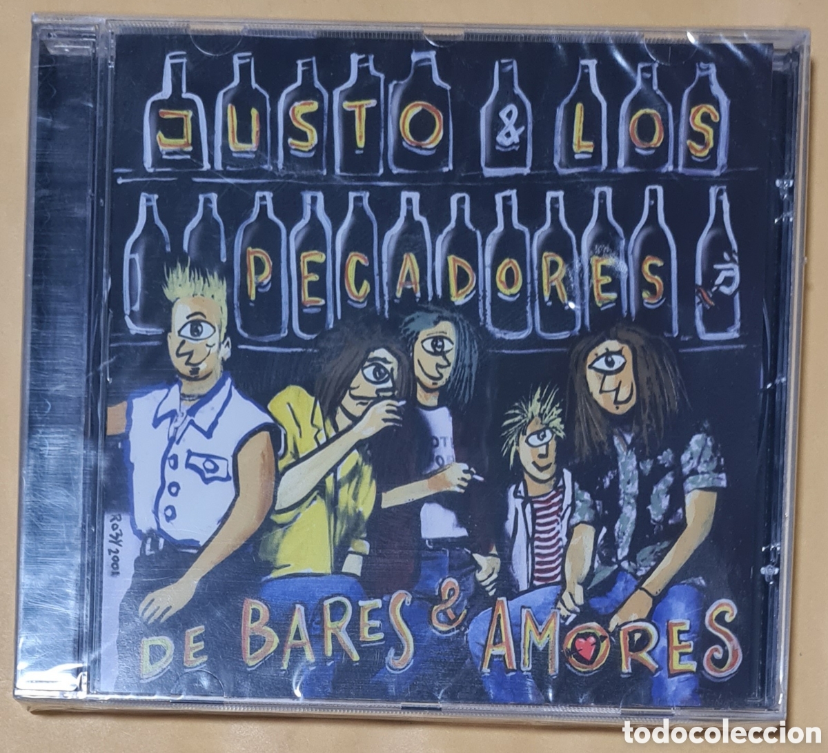 Music CDs: CD - JUSTO & LOS PECADORES - DE BARES & AMORES - 2001 (PRECINTADO)