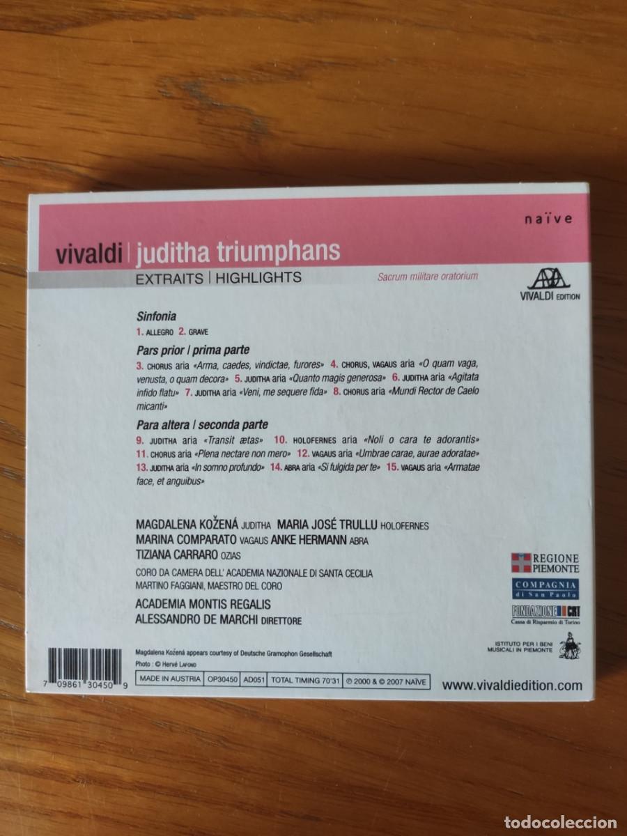 CDs de m&uacute;sica: VIVALDI Juditha triumphans - Foto 2
