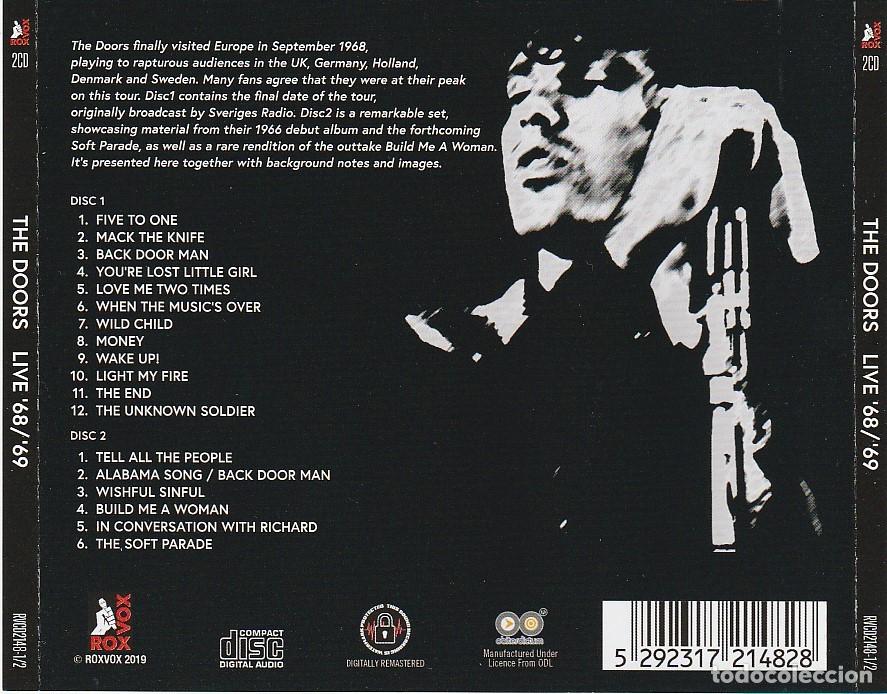 CDs de m&uacute;sica: 2 CDs - The DOORS - Live 68 / 69 - Foto 2