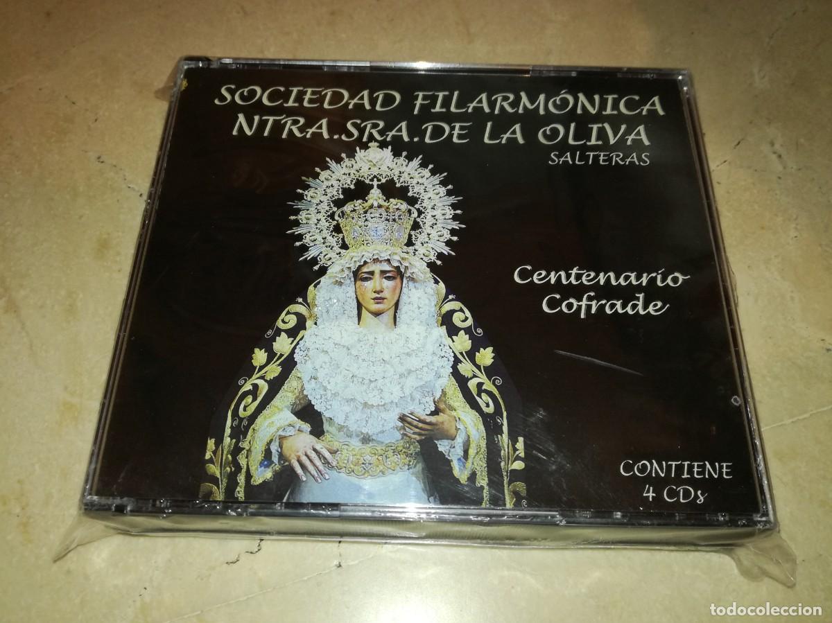 CDs de m&uacute;sica: SOCIEDAD FILARM&Oacute;NICA NTRA. SRA. DE LA OLIVA SALTERAS-CENTENARIO COFRADE-4 CDS-PRECINTADO SIN ABRIR