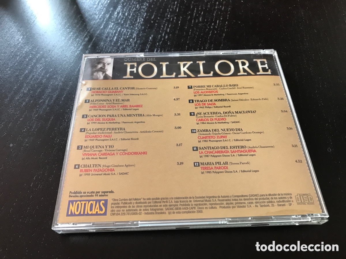 CDs de m&uacute;sica: CD Horacio Guarany Si Se Calla El Cantor - Foto 2