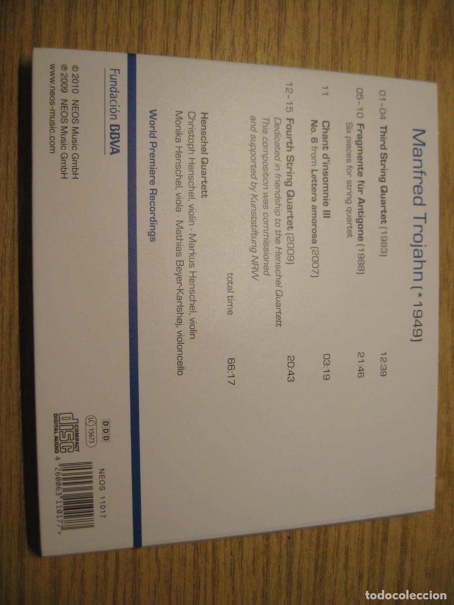 CDs de m&uacute;sica: CD. MANFRED TROJAHN. STRING QUARTERS. CD. NEOS FUNDACION BBVA 2010 - Foto 8