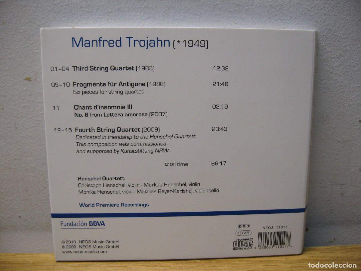 CDs de m&uacute;sica: CD. MANFRED TROJAHN. STRING QUARTERS. CD. NEOS FUNDACION BBVA 2010 - Foto 9