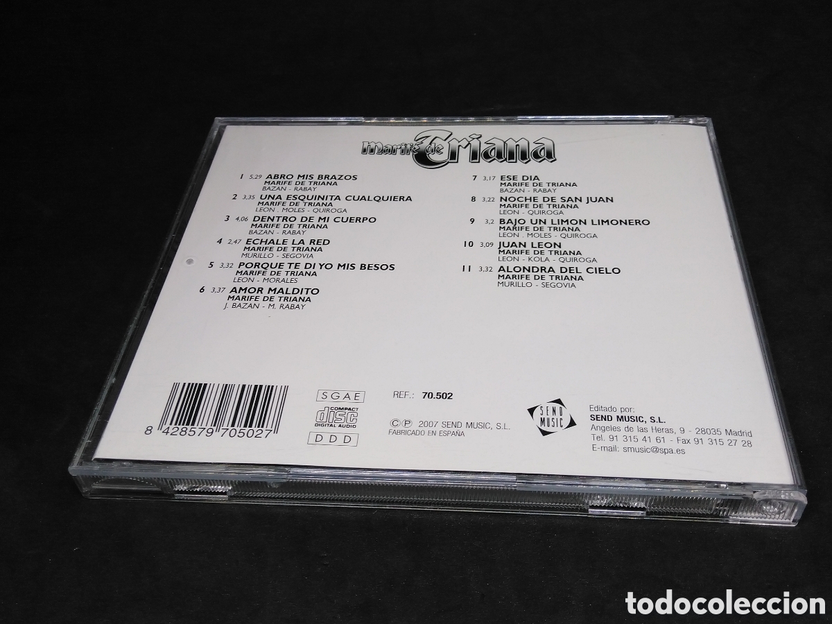 CDs de m&uacute;sica: MARIFE DE TRIANA - CD2 - CD - DISCO VERIFICADO - 2007 - Foto 2