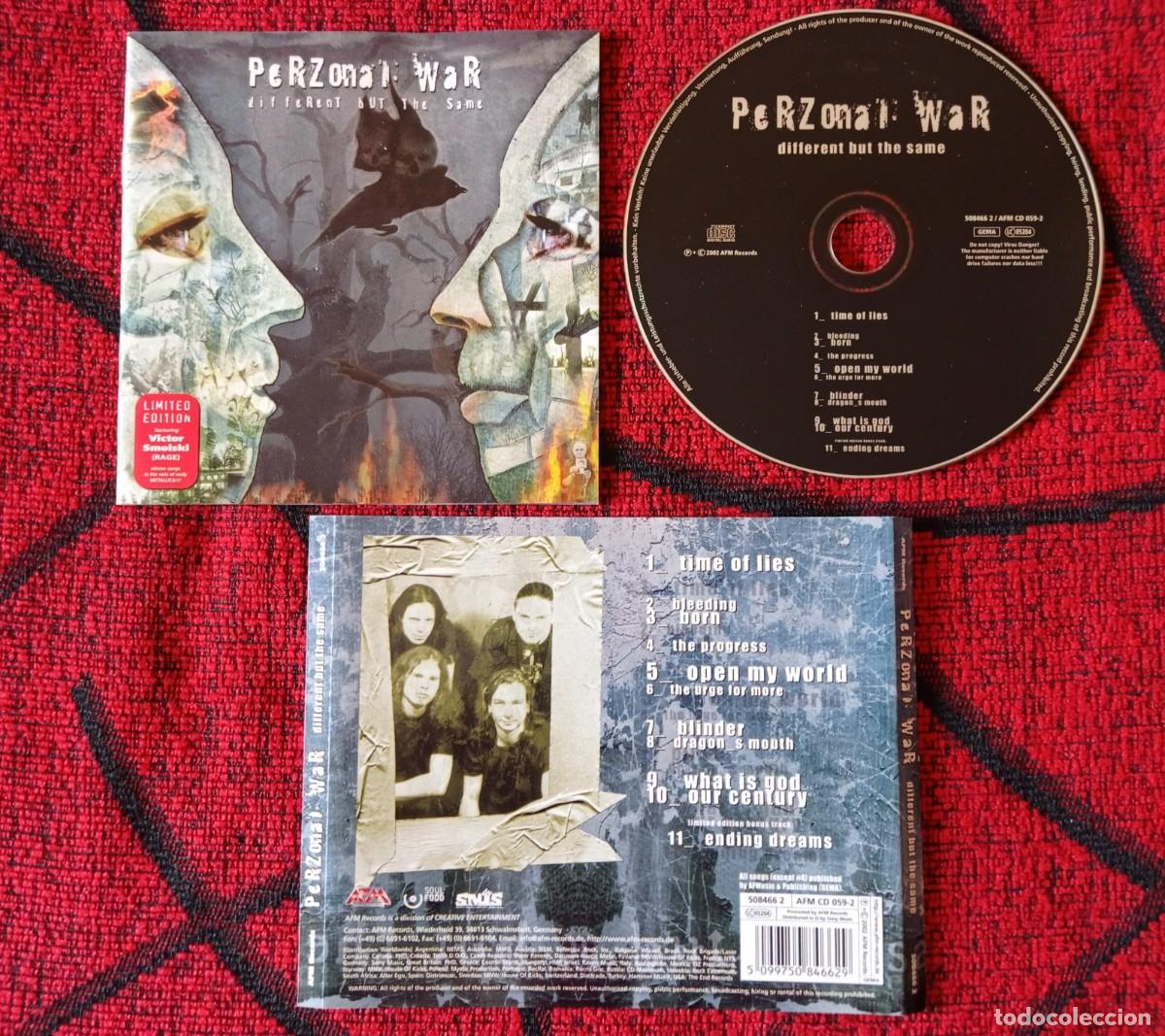 CDs de m&uacute;sica: PERZONAL WAR ** Different But The Same ** CD ORIGINAL 2002 ALEMANIA - Foto 1