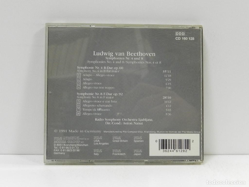 CDs de m&uacute;sica: DISCO CD. Beethoven &ndash; Symphonies 4 & 8. COMPACT DISC. - Foto 2