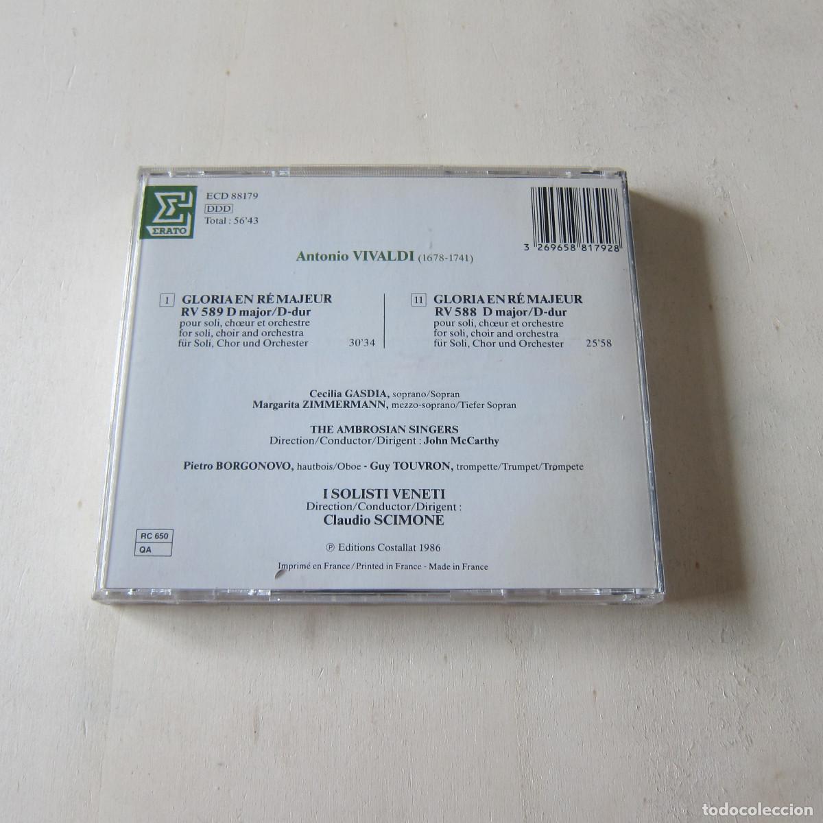 CDs de m&uacute;sica: VIVALDI. GLORIAE - CLAUDIO SCIMONE (ERATO) CD - Foto 2