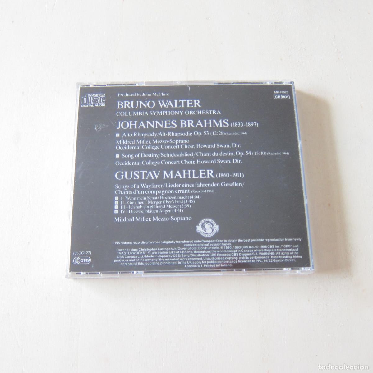 CDs de m&uacute;sica: BRUNO WALTER - BRAHMS. MAHLER (CBS) CD - Foto 2