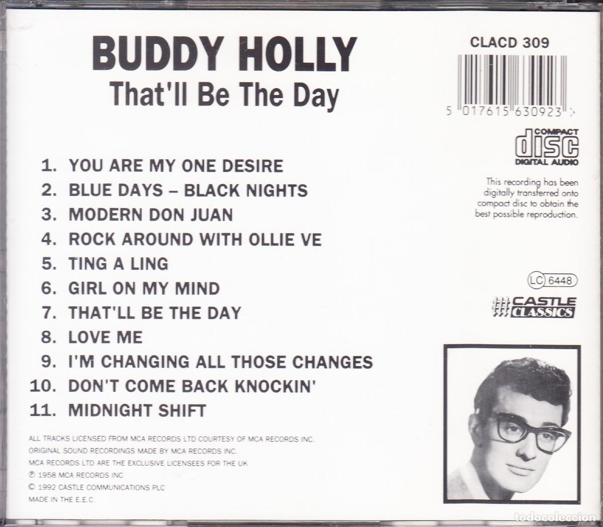 CDs de m&uacute;sica: BUDDY HOLLY. THAT&acute;LL BE THE DAY. CD. - Foto 2