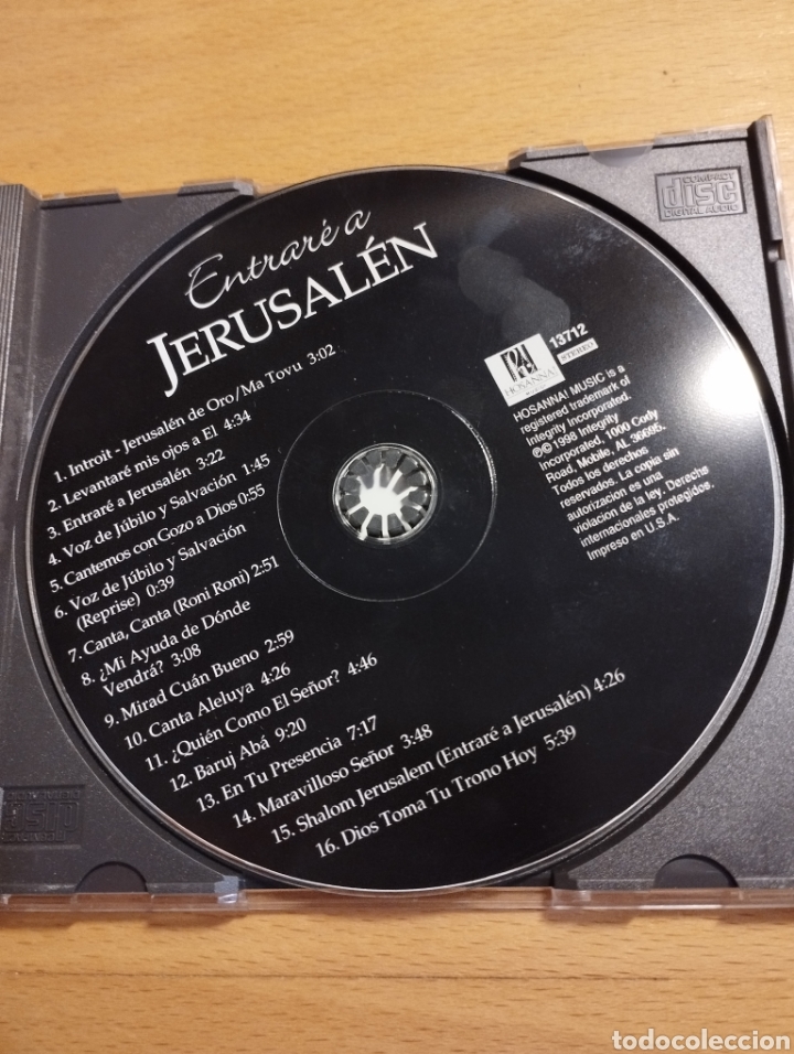 CDs de m&uacute;sica: ENTRAR&Eacute; A JERUSAL&Eacute;N (CD) CON REN&Eacute; GONZ&Aacute;LEZ - Foto 2