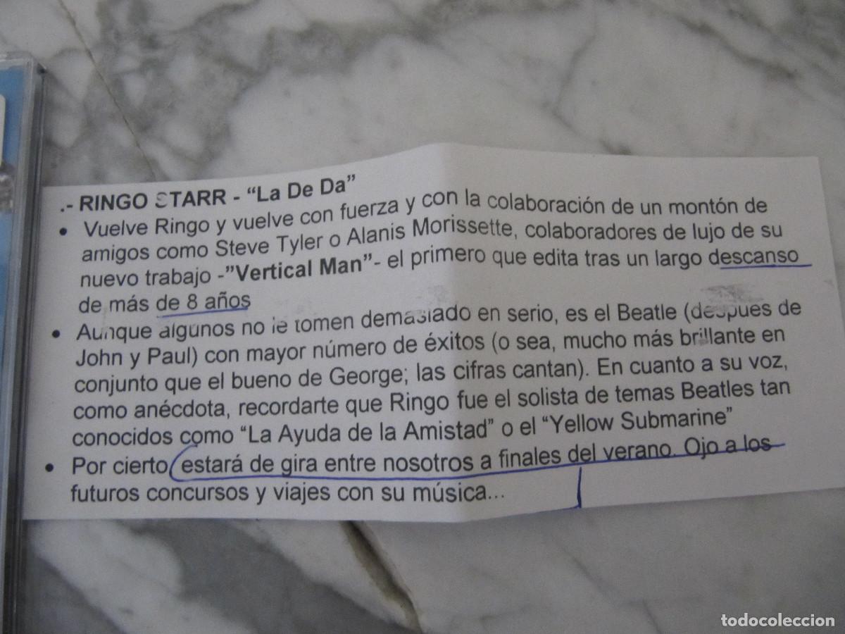 CDs de m&uacute;sica: RINGO STARR LA DE DA CD SINGLE CADENA 100 - Foto 2