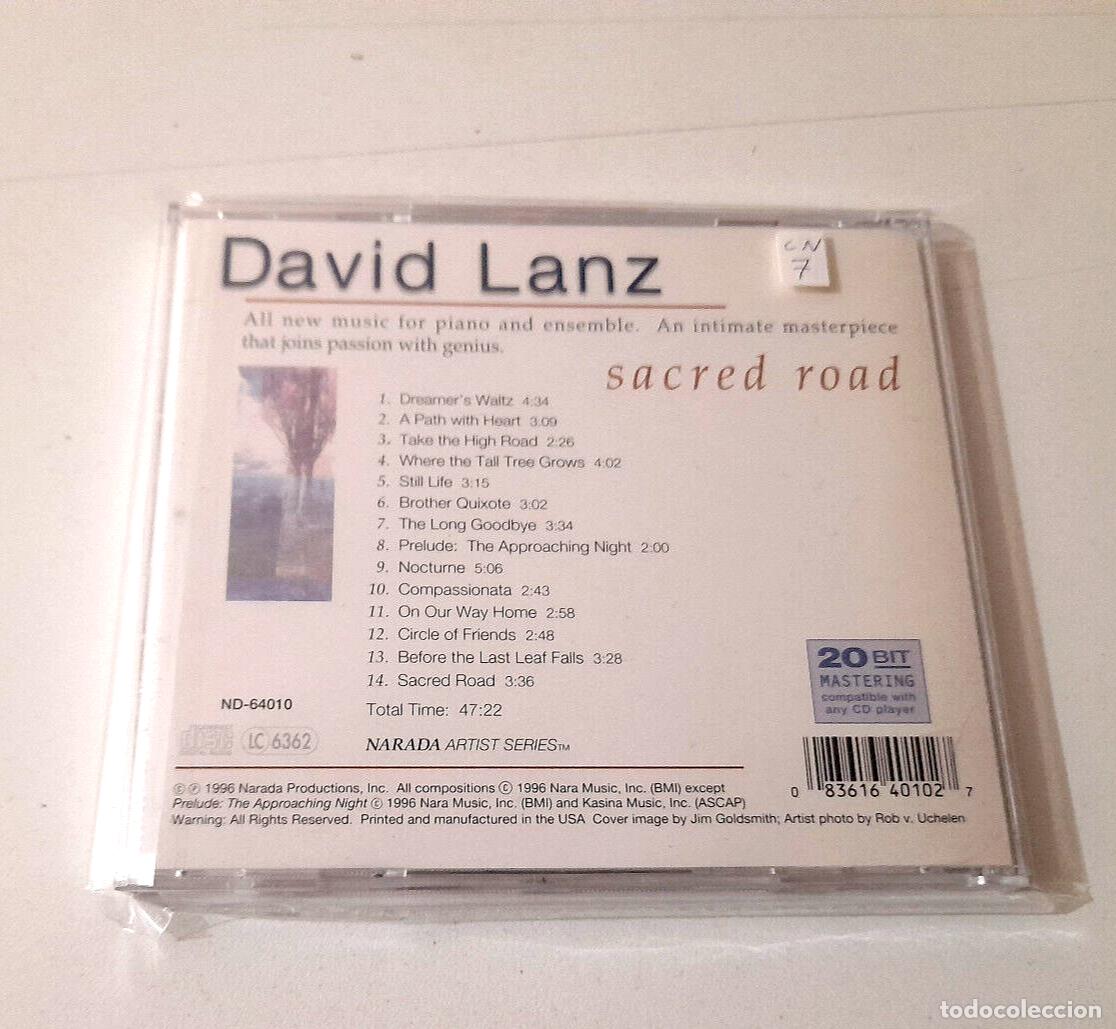 CDs de m&uacute;sica: DAVID LANZ &rdquo;SACRED ROAD&rdquo; CD 14 TRACKS COMO NUEVO - Foto 2