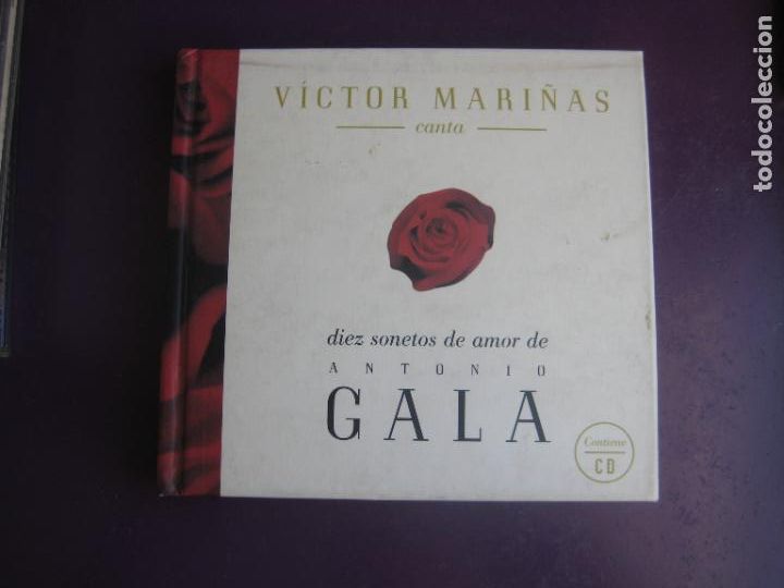 CDs de M&uacute;sica: VICTOR MARI&Ntilde;AS CANTA 10 SONETOS DE AMOR DE ANTONIO GALA - CD + LIBRO PLANETA 1997, POCO USO
