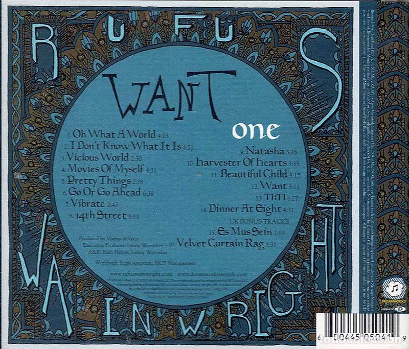 CDs de m&uacute;sica: Rufus Wainwright - Want One. CD - Foto 2