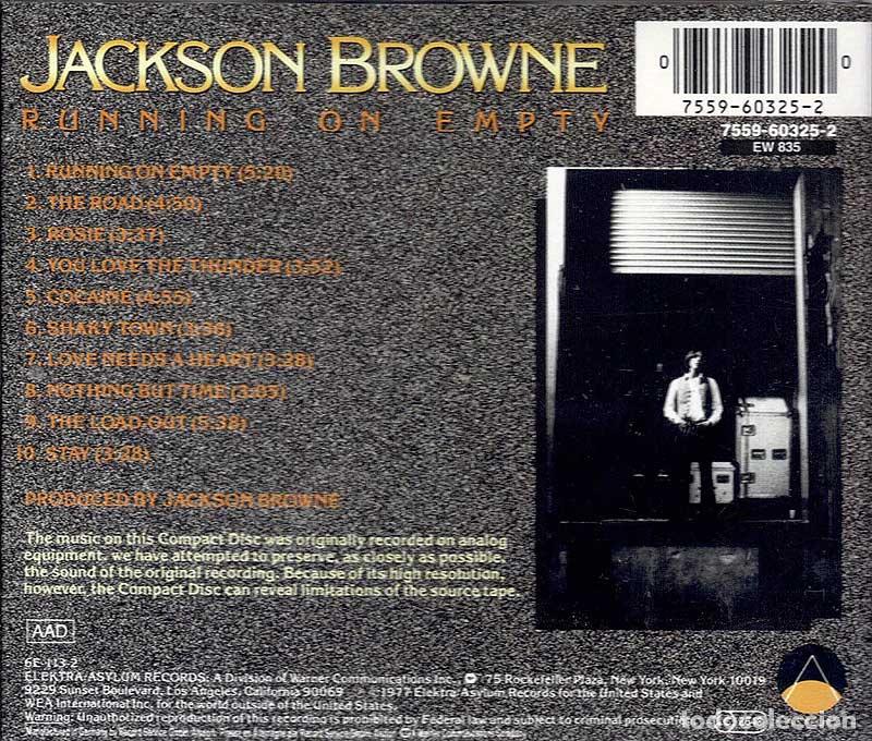 CDs de m&uacute;sica: Jackson Browne - Running On Empty. CD - Foto 2